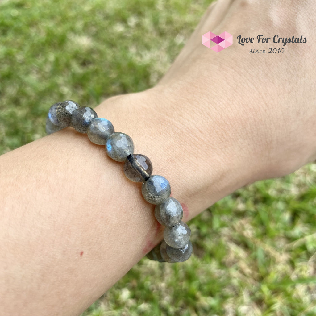 Labradorite Bracelet 8Mm Faceted (Madagascar) Aaa 5.5 (Small)