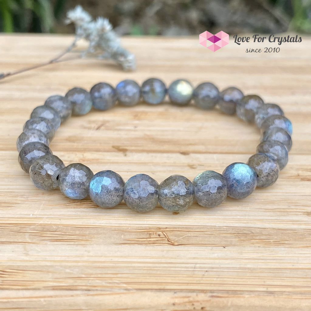 Labradorite Bracelet 8Mm Faceted (Madagascar) Aaa