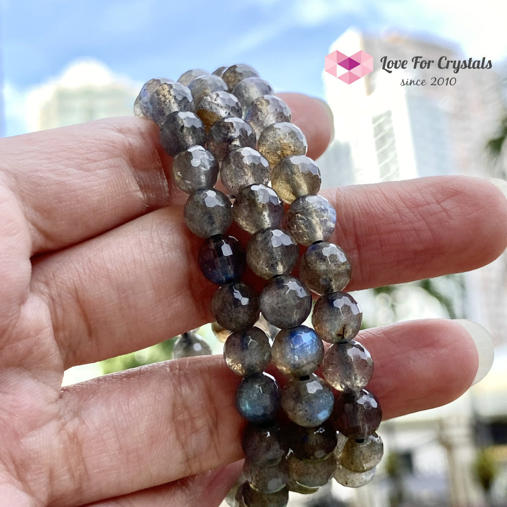 Labradorite Bracelet 8Mm Faceted (Madagascar) Aaa