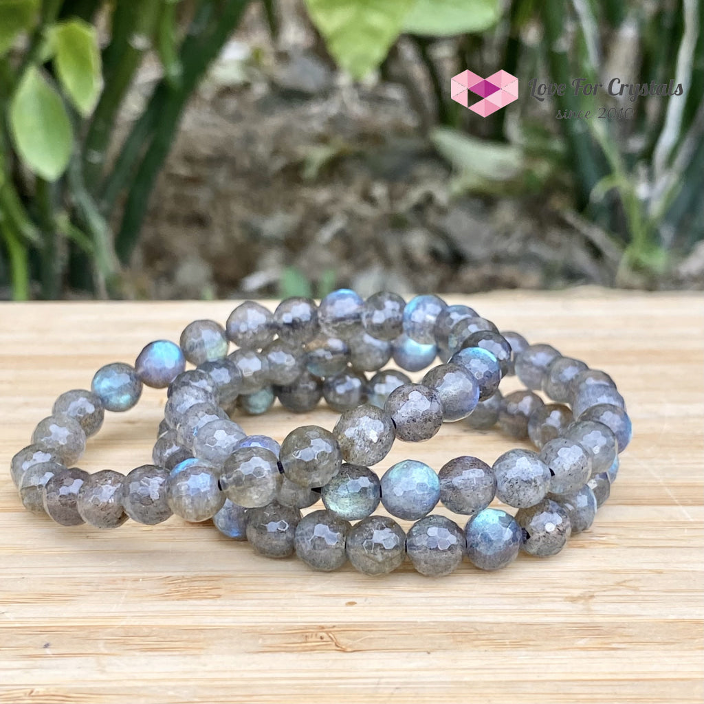 Labradorite Bracelet 8Mm Faceted (Madagascar) Aaa