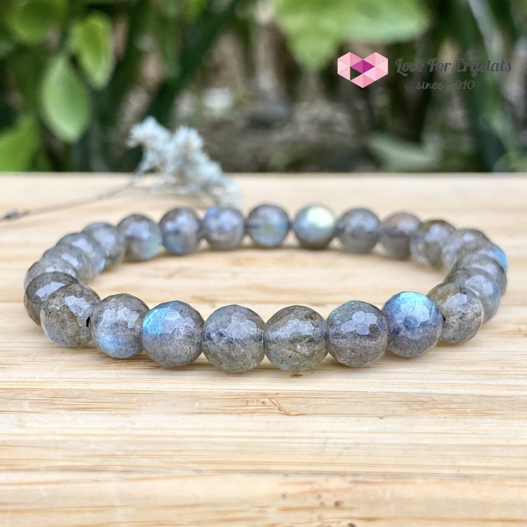 Labradorite Bracelet 8Mm Faceted (Madagascar) Aaa