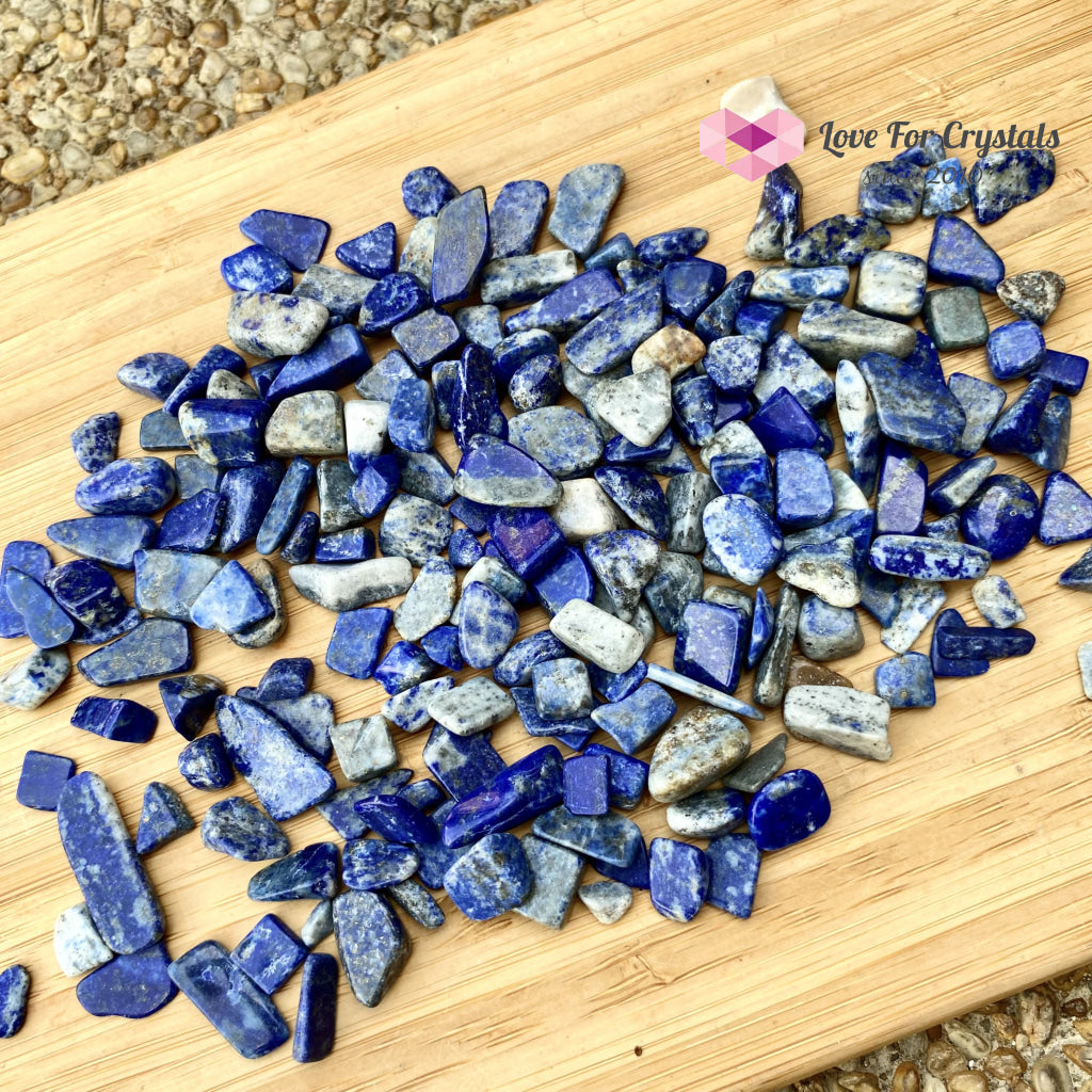 Lapis Lazuli Crystal Chips (100G) 100G Pouch Tumbled