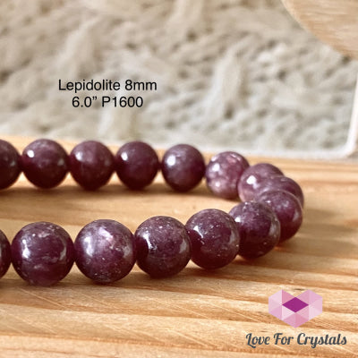 Lepidolite Bracelet 8Mm (Brazil)