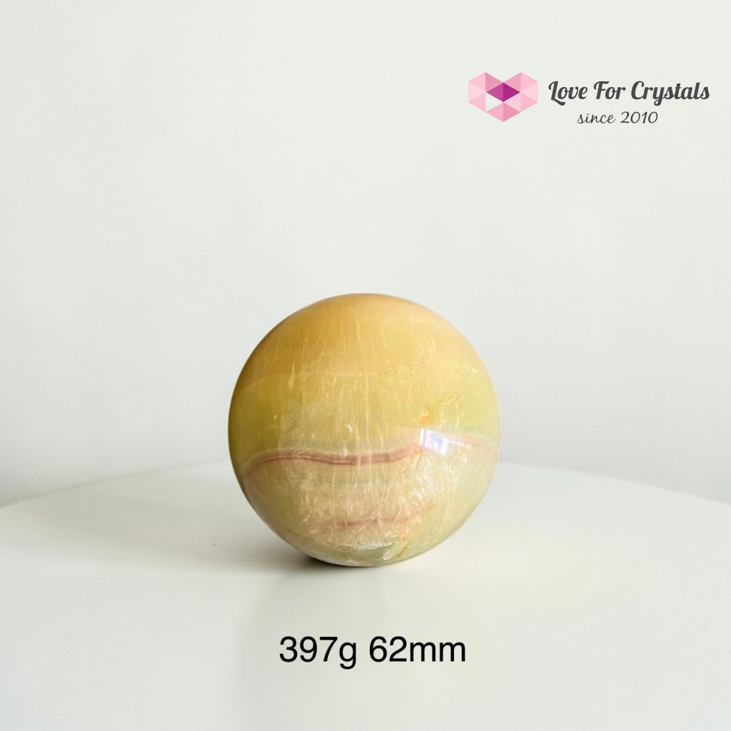 Mango Fluorite Sphere (Rare) 397g 62mm