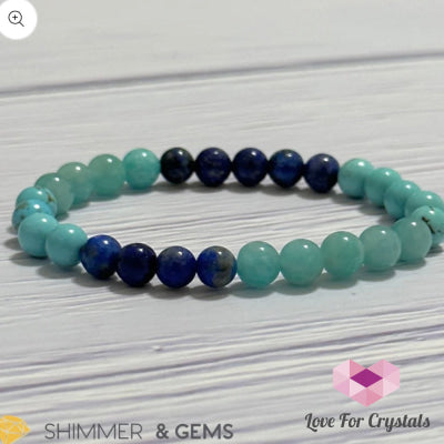 Mental Clarity Remedy Bracelet (Amazonite Turquoise Lapis Lazuli 6Mm) Bracelets