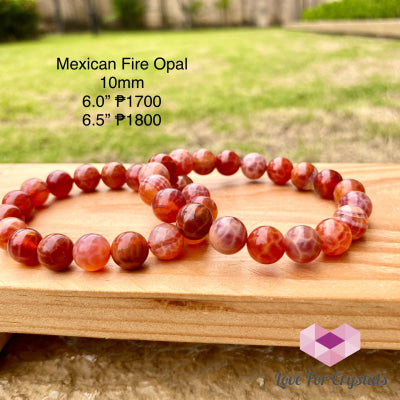 Mexican Fire Opal 10Mm Bracelet