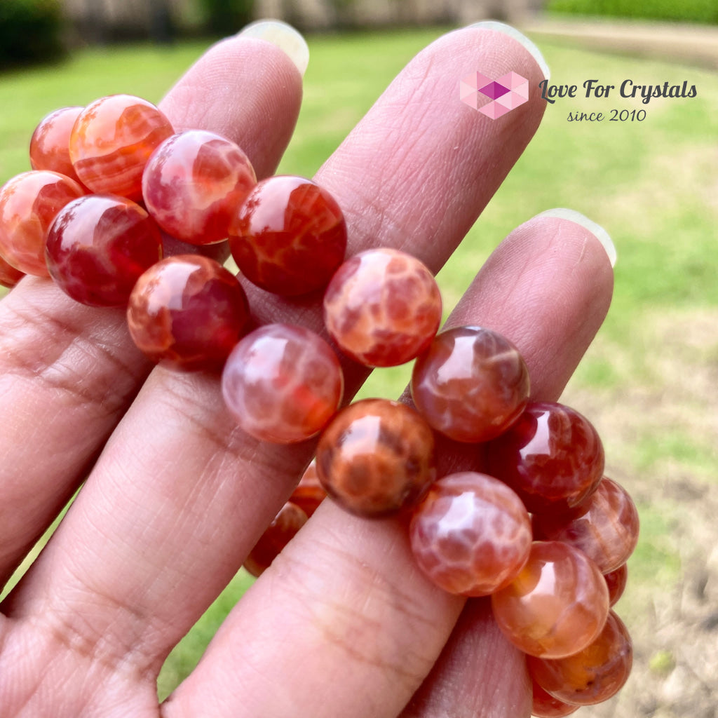 Mexican Fire Opal 10Mm Bracelet 6.0