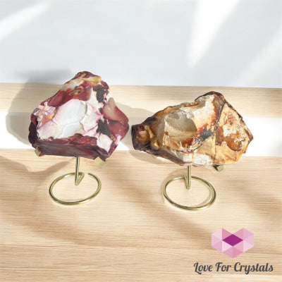 Mookaite Jasper Large Raw with Stand Raw Crystal