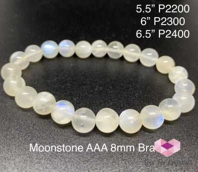 Moonstone Bracelet 8Mm (Aaa)