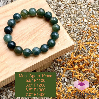 Moss Agate Bracelet 10Mm (Wealth)