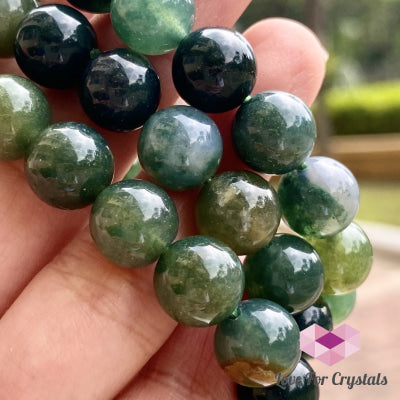 Moss Agate Bracelet 10Mm (Wealth)