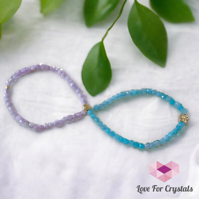 Mother Mary Infinity Double Bracelet (Amazonite & Kunzite) - Calm Faith Bracelets