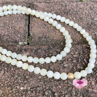 Mother Of Pearl 15 Long Necklace With 14K Gold-Filled Bead