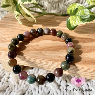 Multi-Coloured Tourmaline Bracelet 8Mm