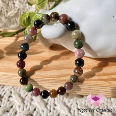 Multi-Coloured Tourmaline Bracelet 8Mm