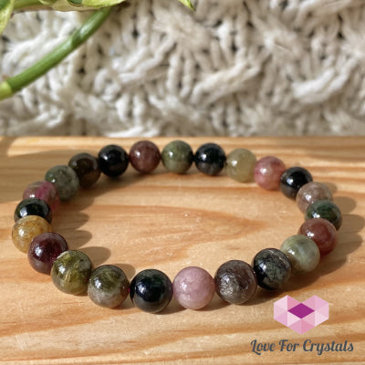 Multi-Coloured Tourmaline Bracelet 8Mm