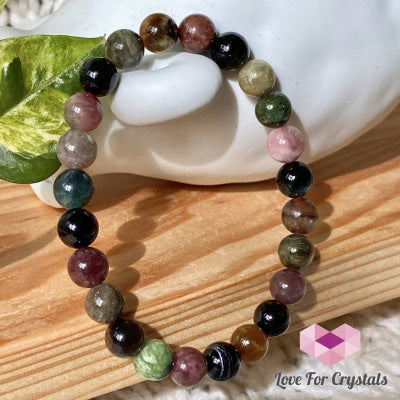 Multi-Coloured Tourmaline Bracelet 8Mm