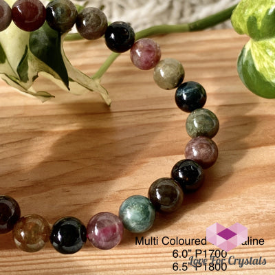 Multi-Coloured Tourmaline Bracelet 8Mm