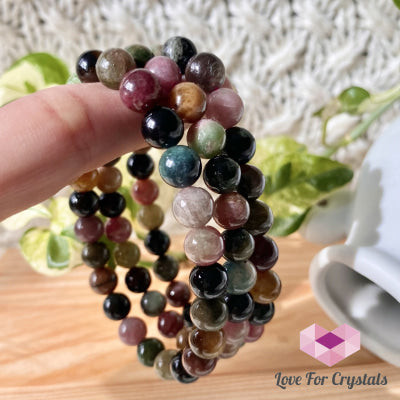 Multi-Coloured Tourmaline Bracelet 8Mm