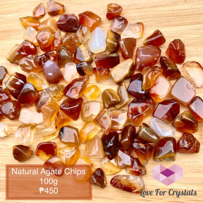 Natural Agate Chips In A Pouch Tumbled