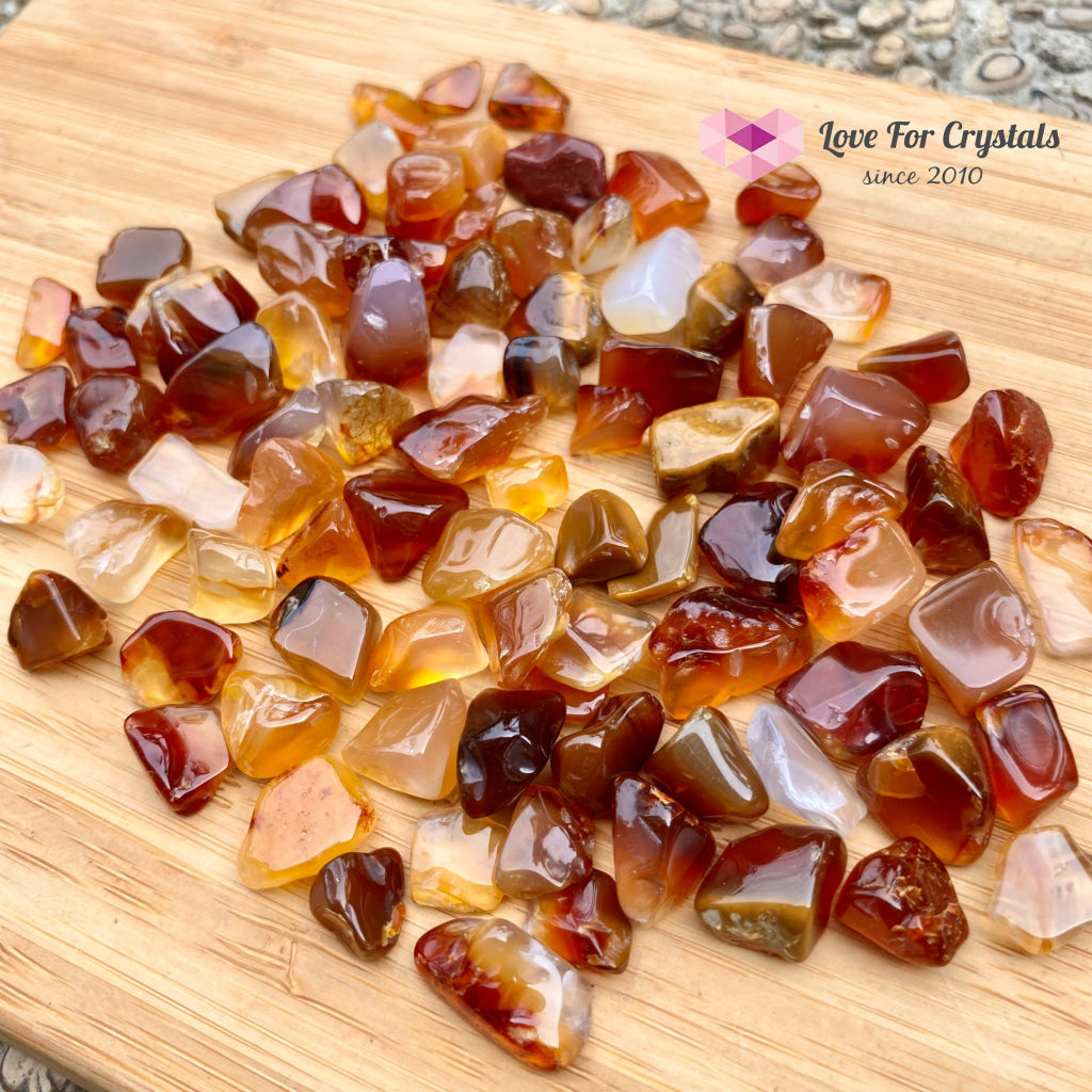 Natural Agate Chips In A Pouch Tumbled
