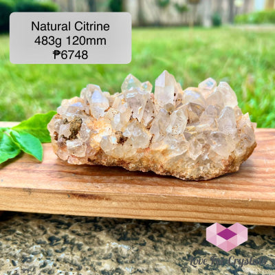 Natural Citrine Cluster (Brazil) - Rare All - Natural Not Heat - Treated. Wealth Activator! Money