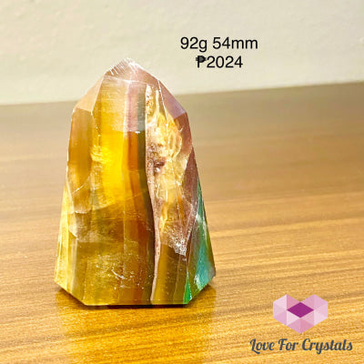 Natural Fluorite Standing Point (Brazil) 92G 54Mm Crystal Points