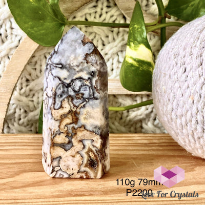 Ocean Jasper Druzy Point (Brazil) 110G 79Mm Crystal Points