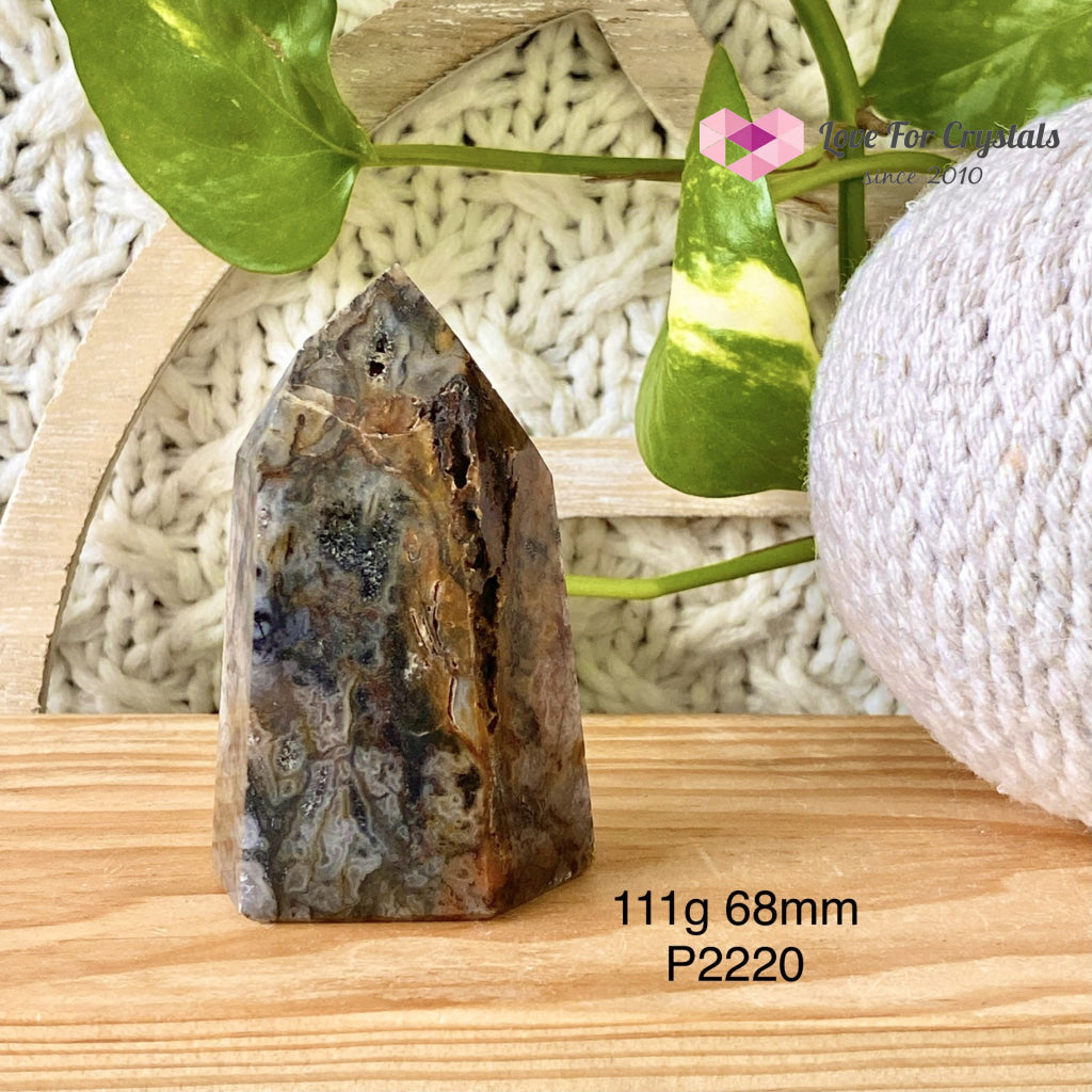 Ocean Jasper Druzy Point (Brazil) 111G 68Mm Crystal Points