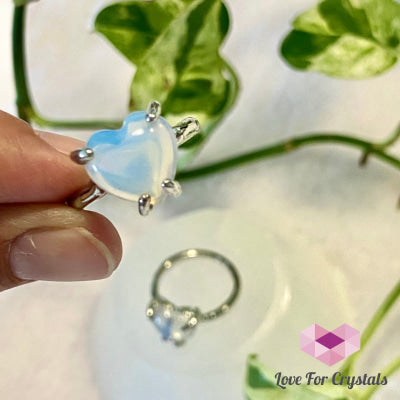 Opalite Heart Ring Style A Size 7