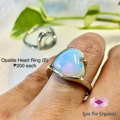 Opalite Heart Ring Style B Size 8