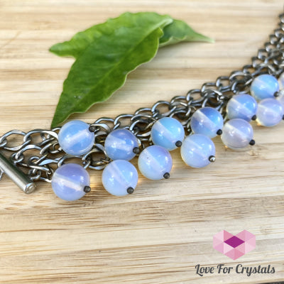 Opalite In Metal Bracelet