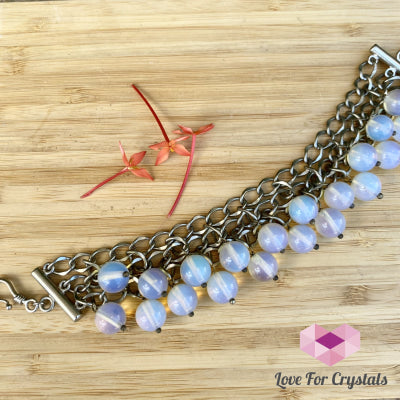 Opalite In Metal Bracelet