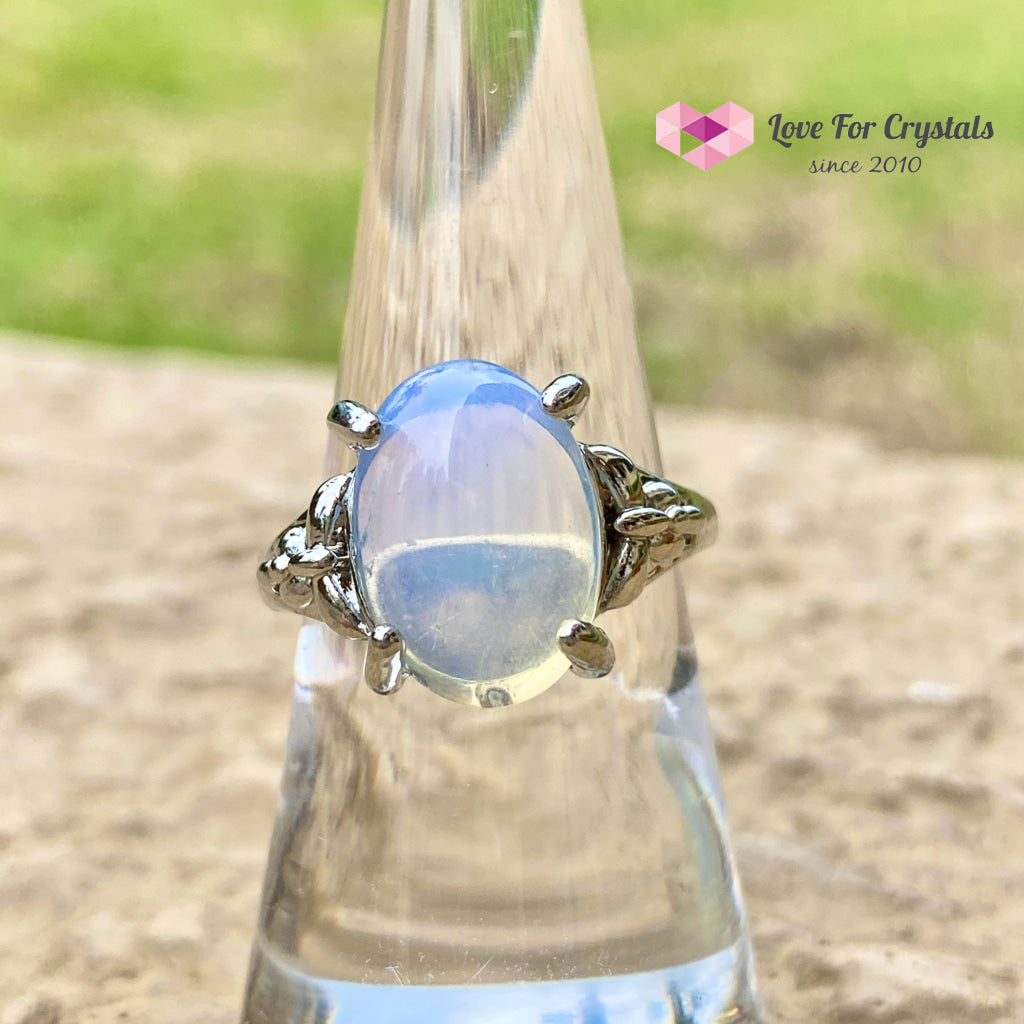 Opalite Oval Ring (Zinc Alloy Metal) Size 9.5