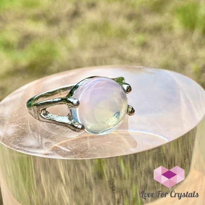 Opalite Round Ring (Zinc Alloy Metal)