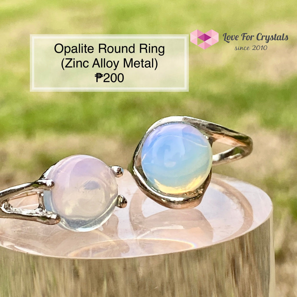 Opalite Round Ring (Zinc Alloy Metal)