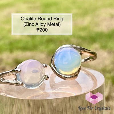 Opalite Round Ring (Zinc Alloy Metal)