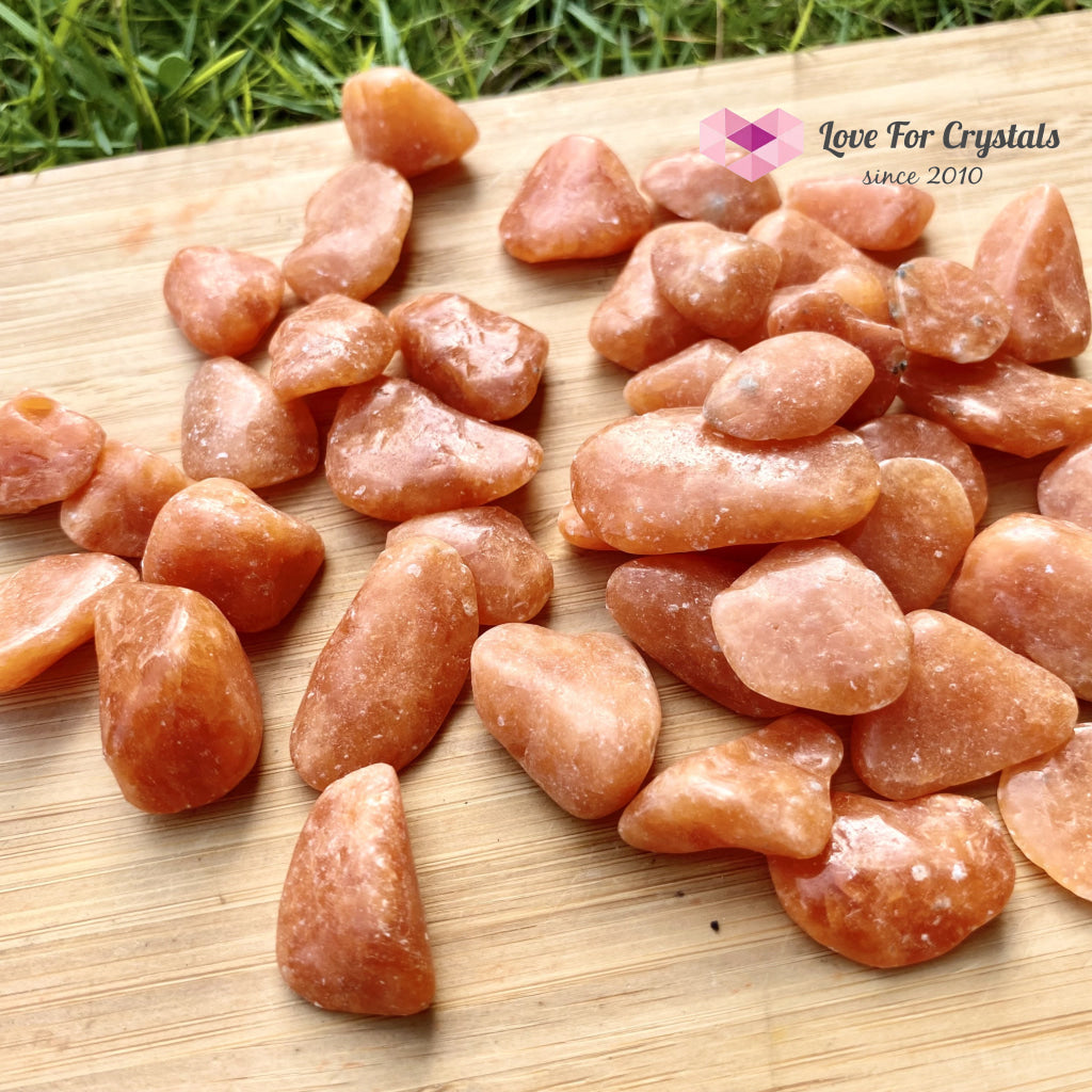 Orange Calcite Tumbled Stones (Brazil)