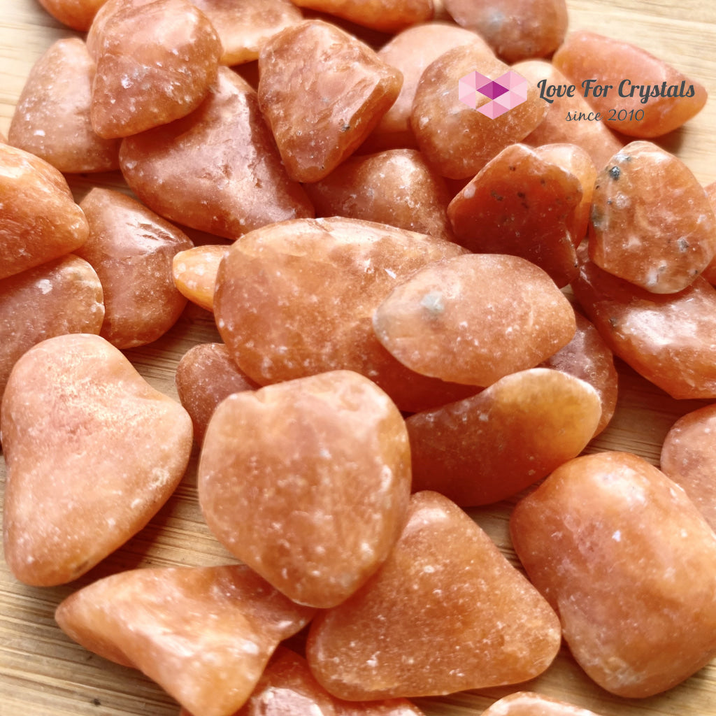 Orange Calcite Tumbled Stones (Brazil)