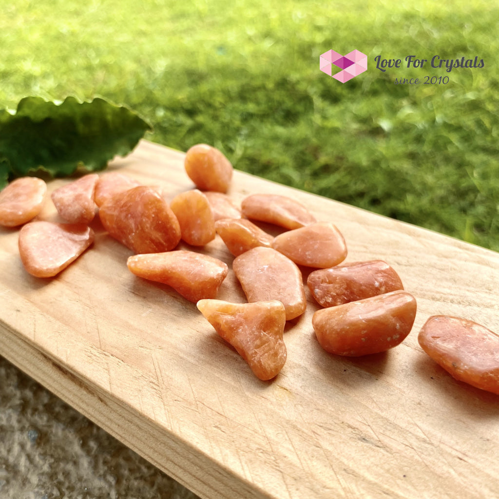 Orange Calcite Tumbled Stones (Brazil)