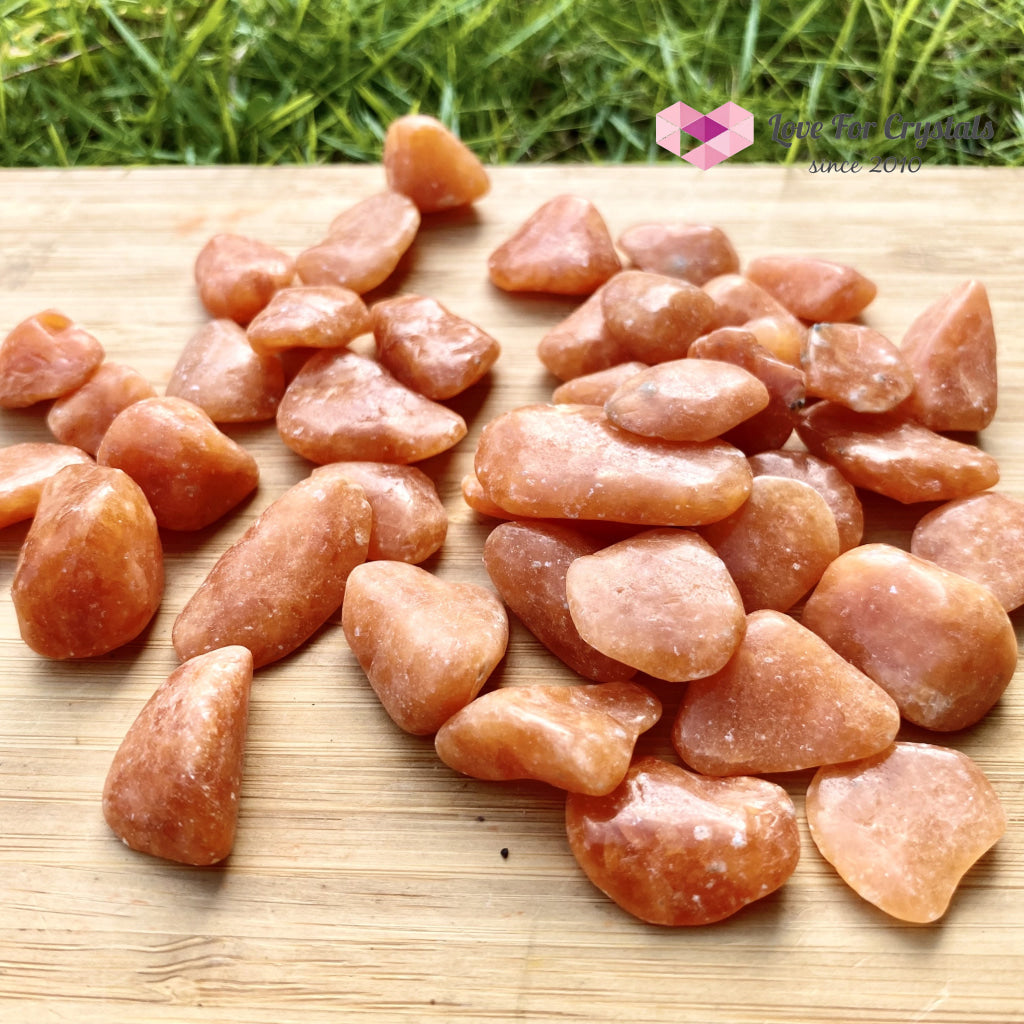 Orange Calcite Tumbled Stones (Brazil)