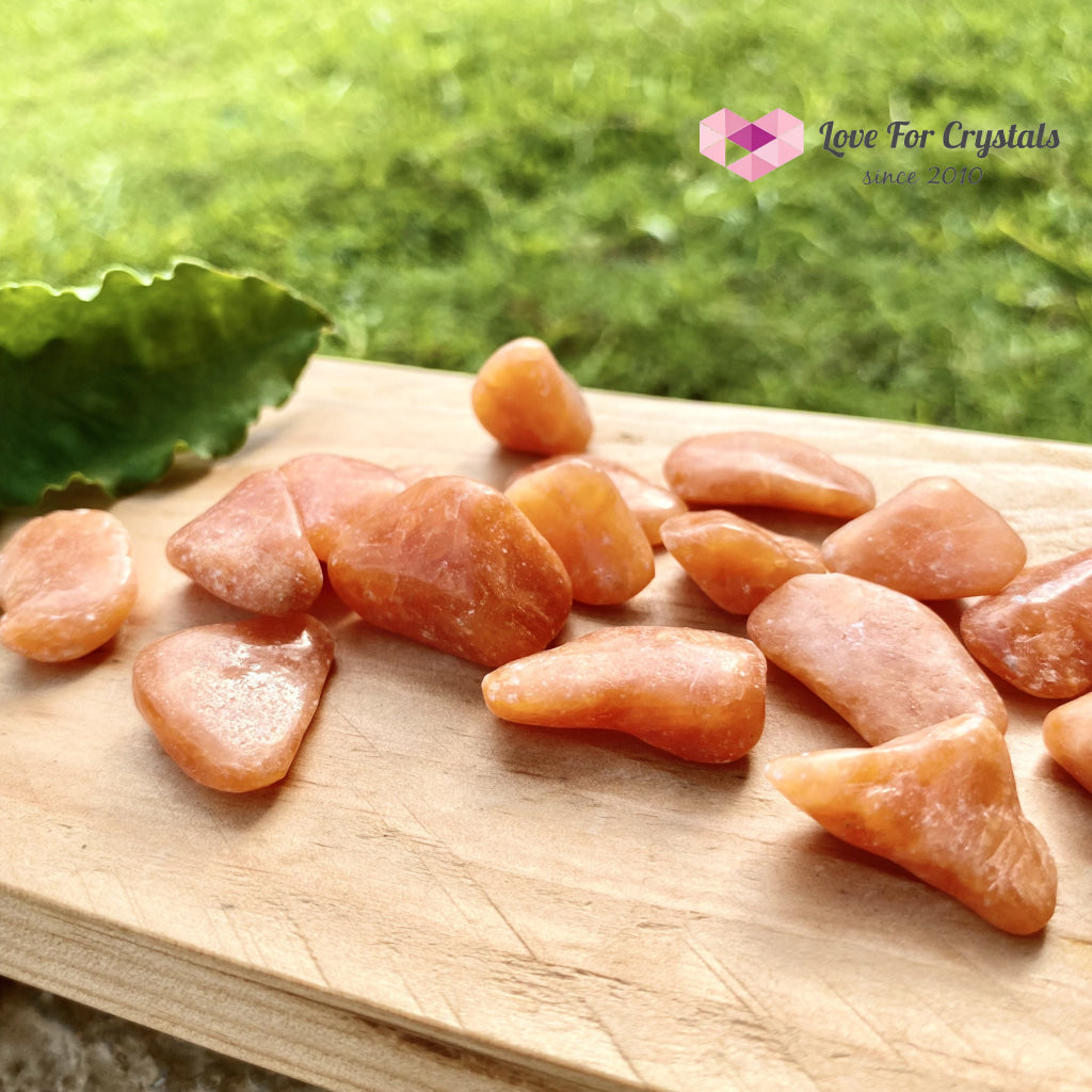 Orange Calcite Tumbled Stones (Brazil)