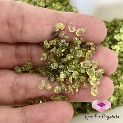 Peridot Crystal Chips (100Gms)