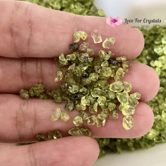 Peridot Crystal Chips (100Gms)