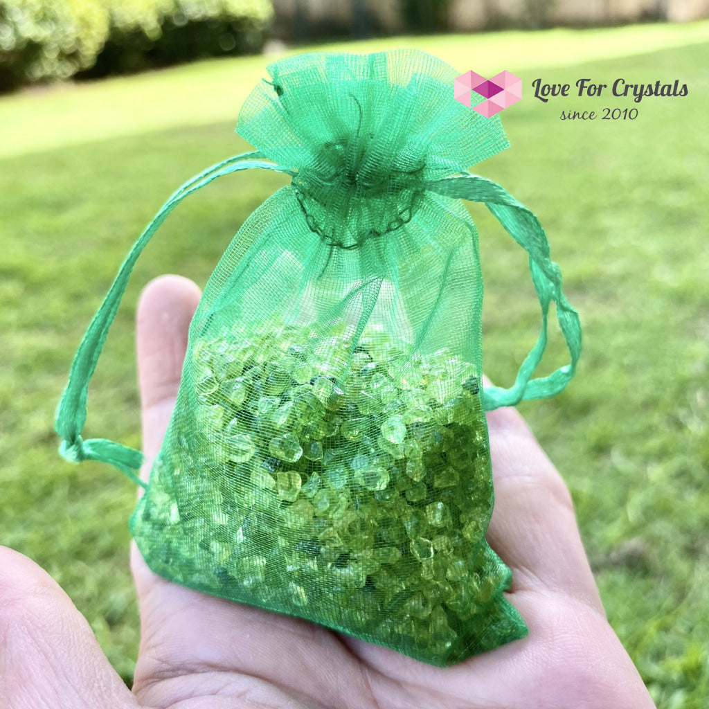 Peridot Crystal Chips (100Gms)