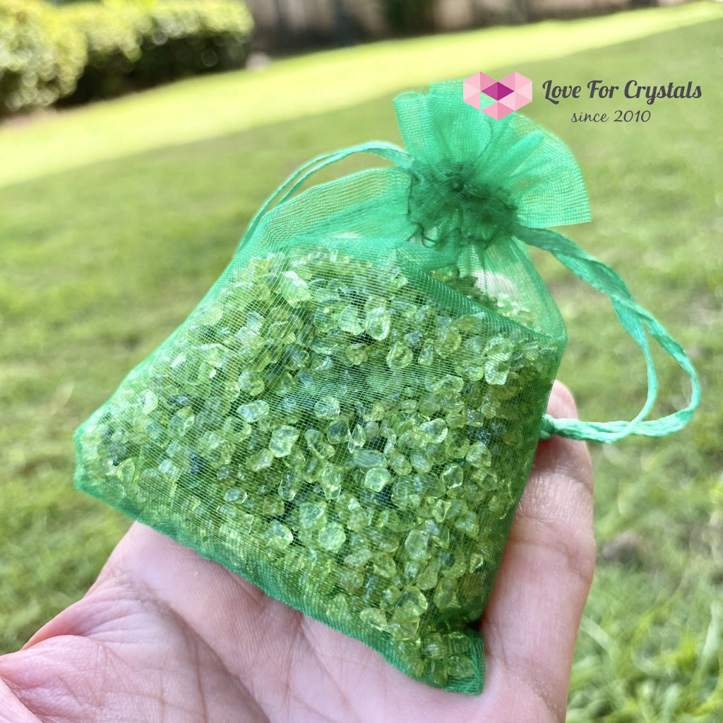 Peridot Crystal Chips (100Gms) Per 100G In A Pouch