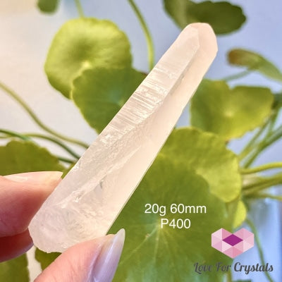 Pink Lemurian Seed Crystal Point (Brazil) 20G 60Mm Points