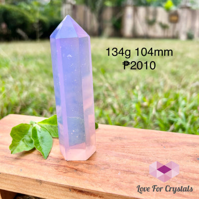 Pink Opalite Points 134G 104Mm Crystal