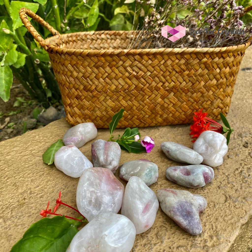 Pink Tourmaline In Matrix Tumbled (Brazil) Raw