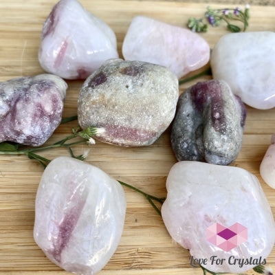 Pink Tourmaline In Matrix Tumbled (Brazil) Raw